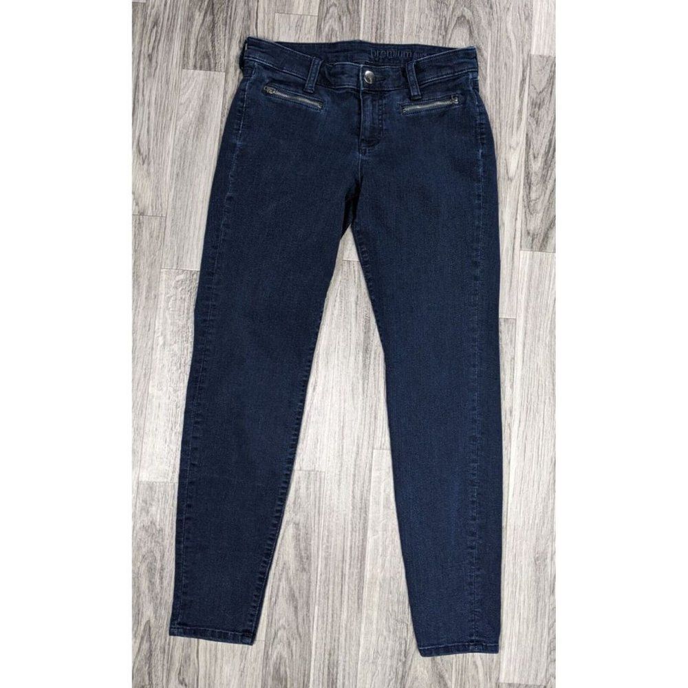 Gap Womens Size 2 Premium Super Skinny Zipped Pockets Stretchy Denim Blue Jeans
